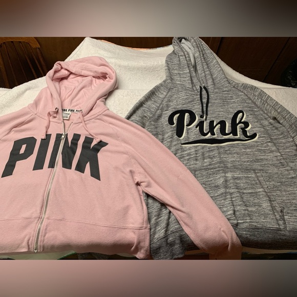PINK Victoria's Secret Tops - PINK hoodies set of 2 size large